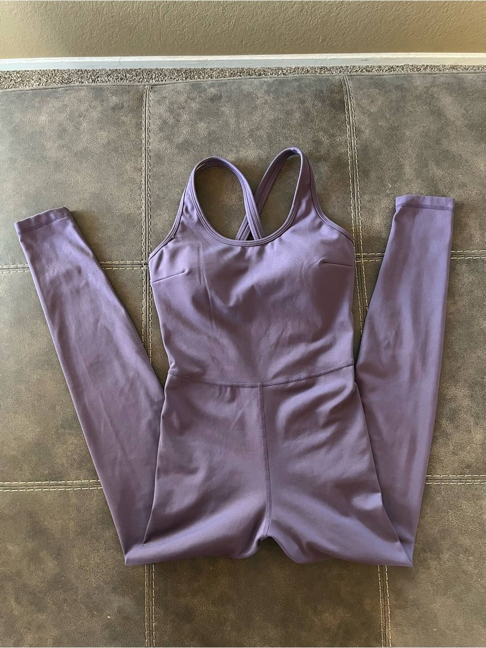 Crossback Lavender One-Piece Jumpsuit with Supportive Bust